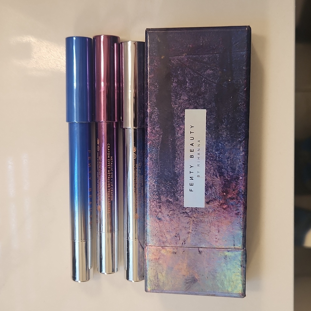 Fenty beauty metallic eye and lip sticks